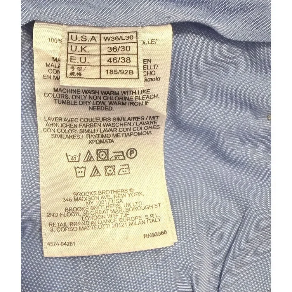 Brooks Brothers Lightweight Advantage Chino Clark 36X30 Preppy Academic Dad